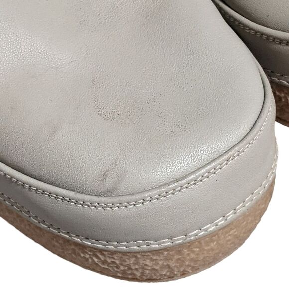 Diadora leather fur lined accented snow boots moon lace up platform taupe 40/41 - Picture 9 of 12